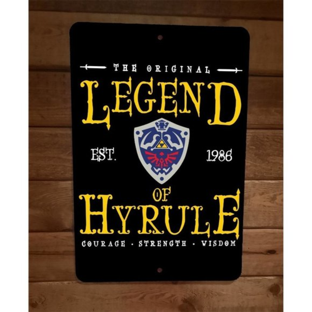 Legend of Hyrule Zelda Video Game 8x12 Metal Wall Sign Poster